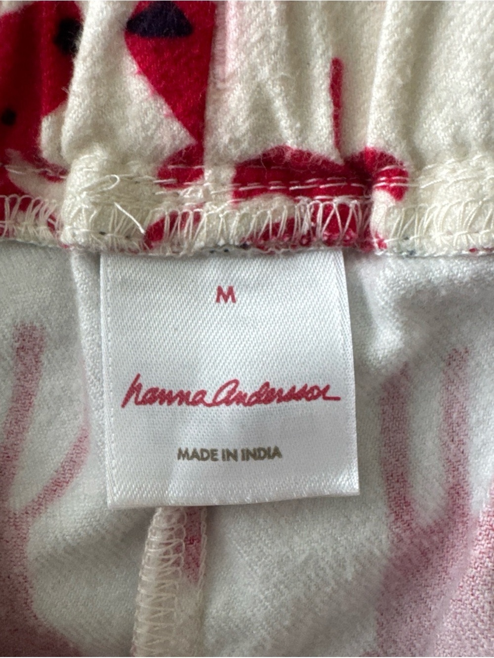 Hanna Andersson Unisex M Pajama Pants Relaxed Flannel Pockets Reindeer Lounge - Picture 5 of 7